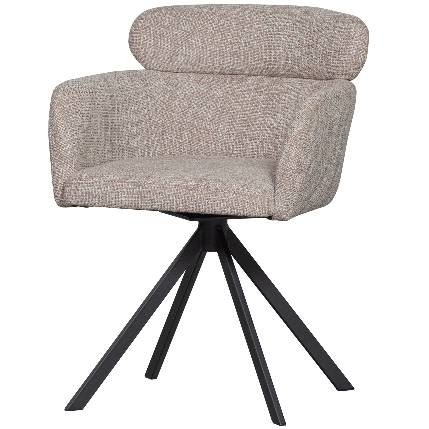 Fenne Draaibare Eetkamerstoel Geweven Stof Naturel van WOOOD – Luxe comfort op maat van PureWonen. Vraag naar de beste prijs.