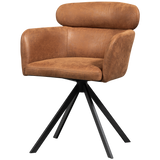 Fenne Draaibare Eetkamerstoel Leerlook Cognac
