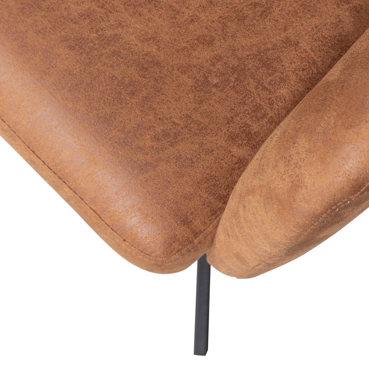 Fenne Draaibare Eetkamerstoel Leerlook Cognac