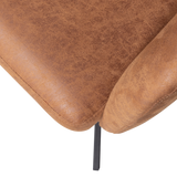 Fenne Draaibare Eetkamerstoel Leerlook Cognac