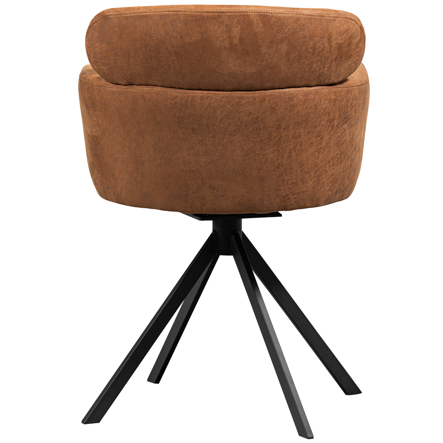 Fenne Draaibare Eetkamerstoel Leerlook Cognac