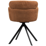Fenne Draaibare Eetkamerstoel Leerlook Cognac