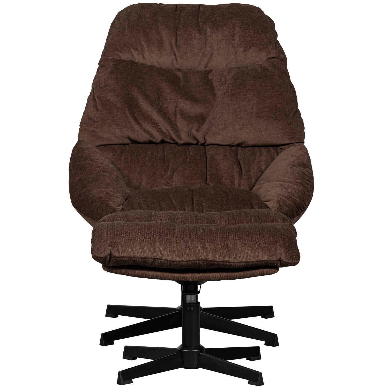 Yaro Draaibare Fauteuil Met Hocker Espresso van WOOOD – Luxe comfort op maat van PureWonen. Vraag naar de beste prijs.