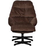 Yaro Draaibare Fauteuil Met Hocker Espresso van WOOOD – Luxe comfort op maat van PureWonen. Vraag naar de beste prijs.