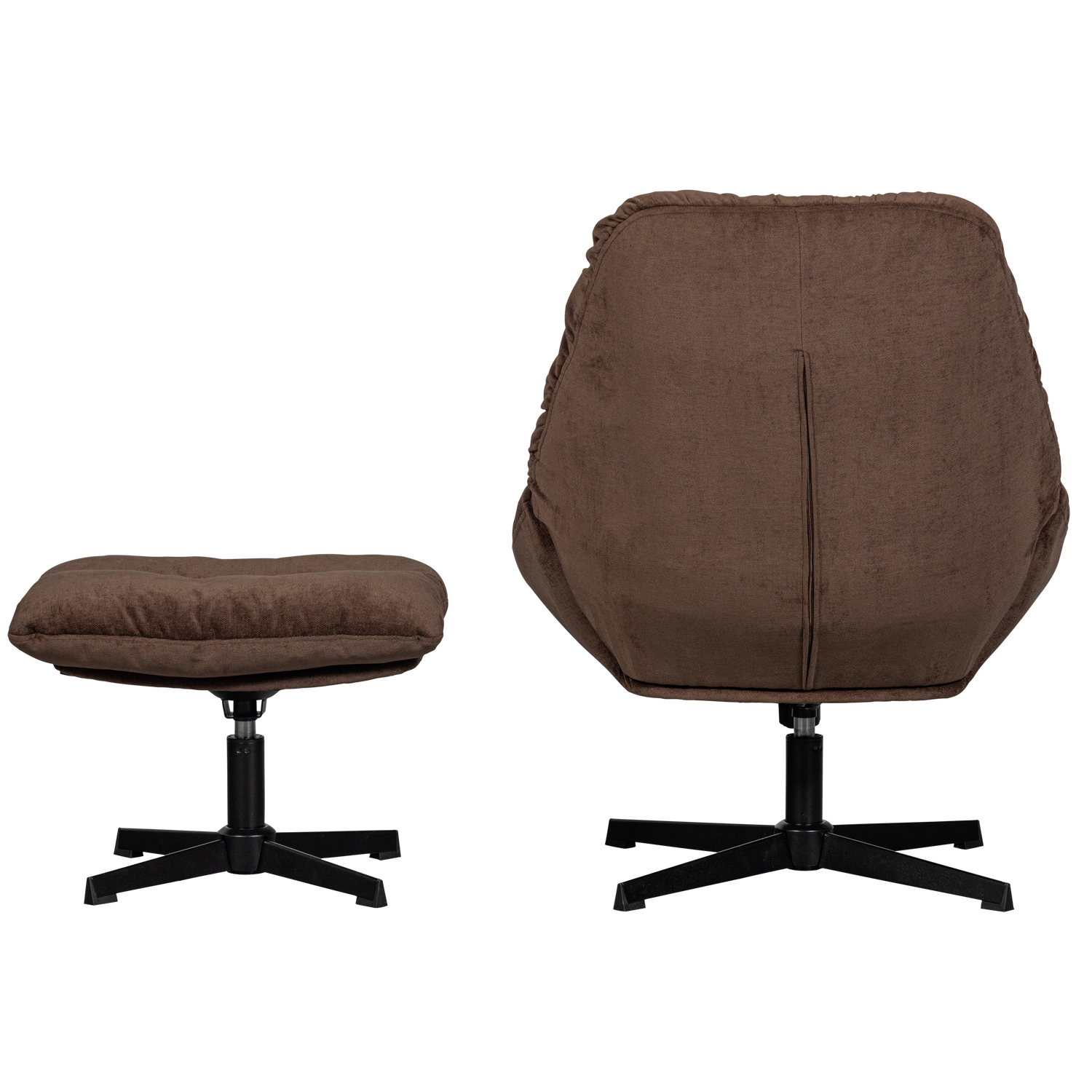 Yaro Draaibare Fauteuil Met Hocker Espresso van WOOOD – Luxe comfort op maat van PureWonen. Vraag naar de beste prijs.