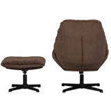 Yaro Draaibare Fauteuil Met Hocker Espresso van WOOOD – Luxe comfort op maat van PureWonen. Vraag naar de beste prijs.