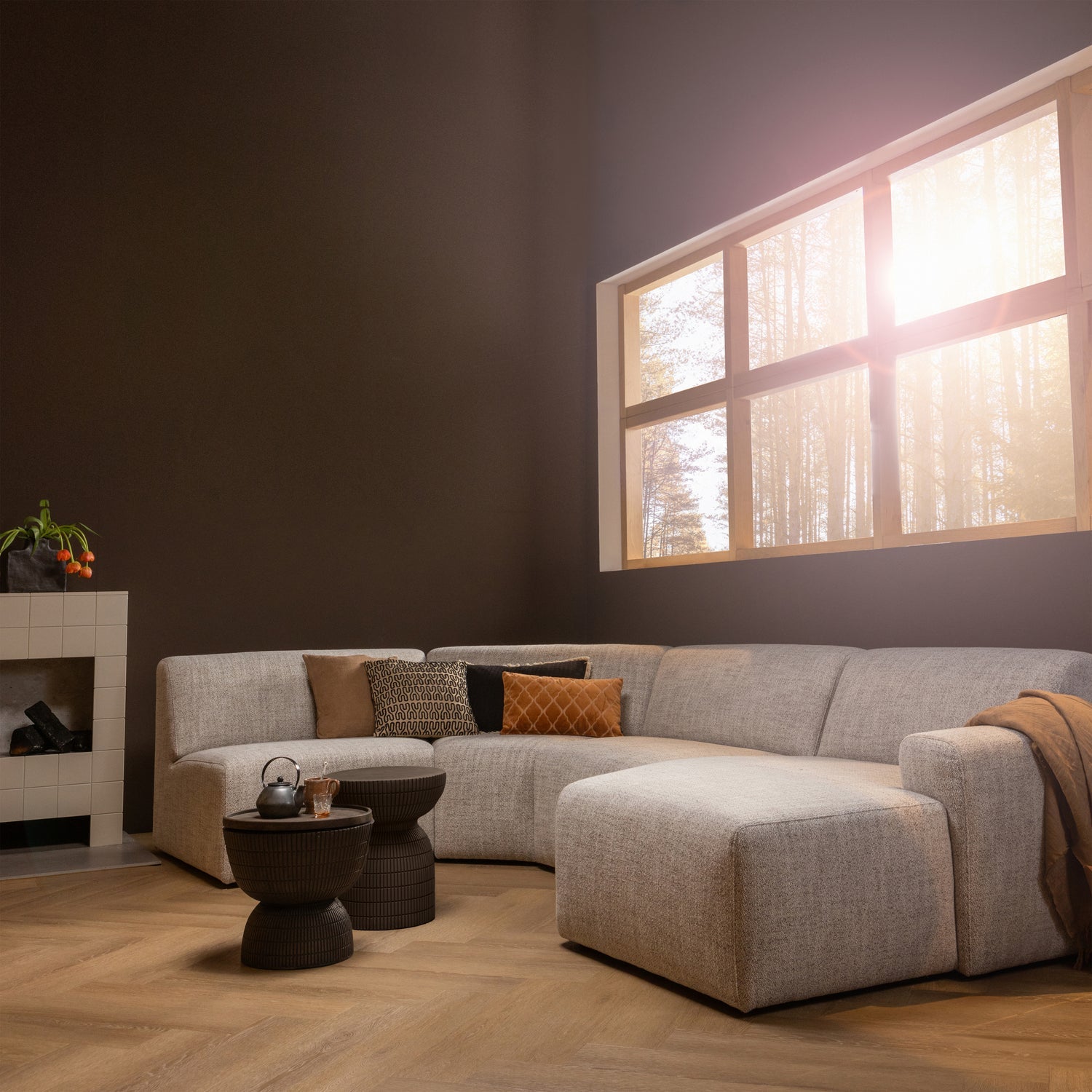 Samson Bijzettafel Fiber Clay Coffee 44x O37 Cm van WOOOD – Luxe comfort op maat van PureWonen. Vraag naar de beste prijs.