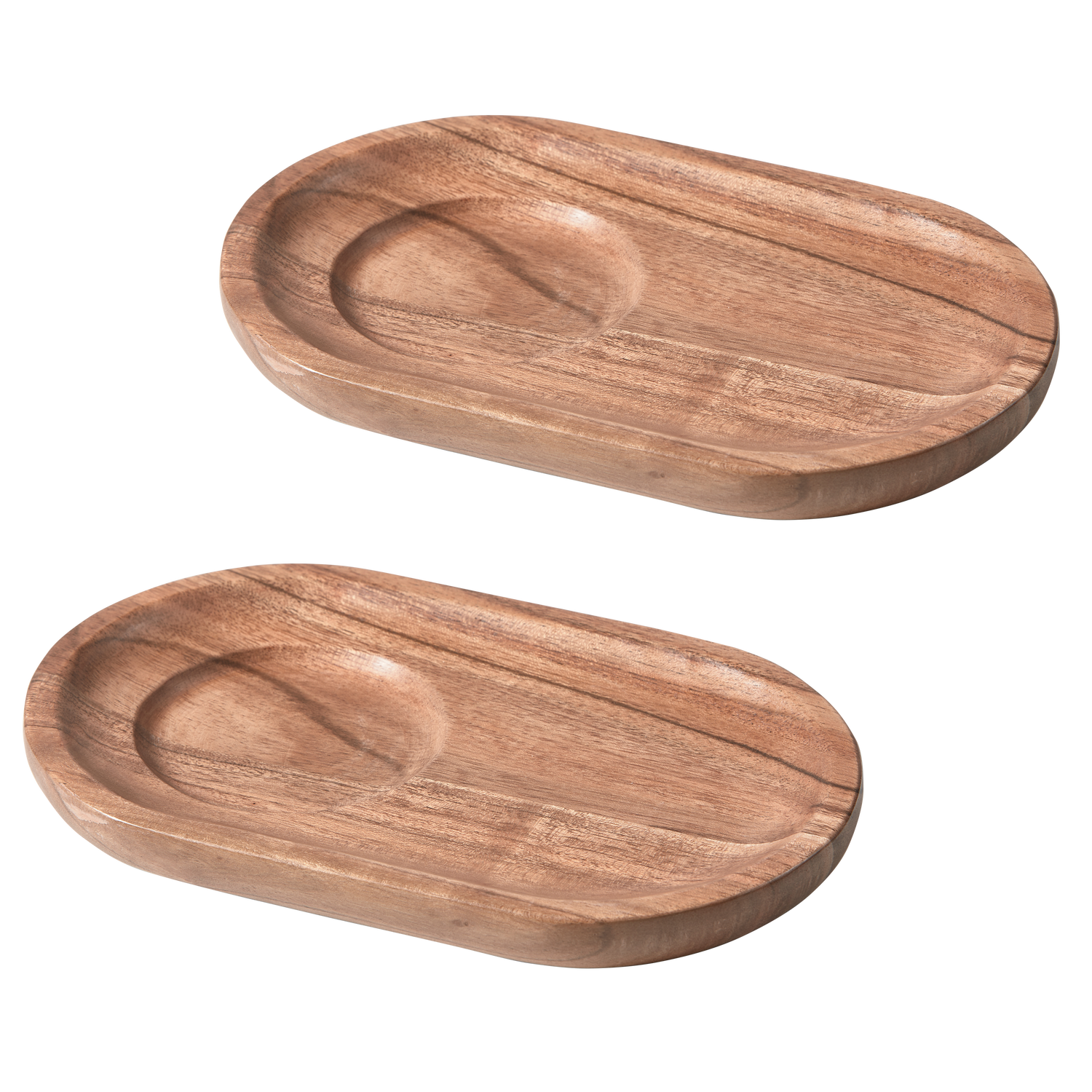 Josje Serveer Plateau Acacia Hout Naturel Set Van 2