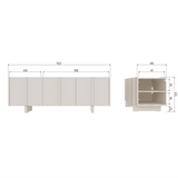 Basu Tv Meubel 152 Cm Grenen Dust [Fsc]
