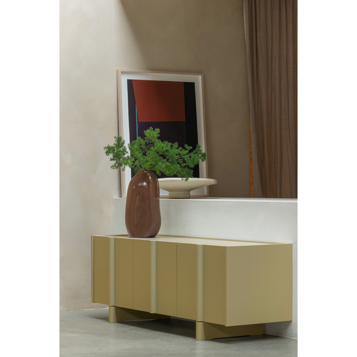 Basu Tv Meubel 152 Cm Grenen Moss [Fsc]