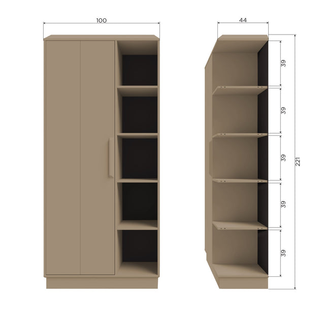 Lowen Opbergkast Grenen Mud [Fsc] van WOOOD – Luxe comfort op maat van PureWonen. Vraag naar de beste prijs.