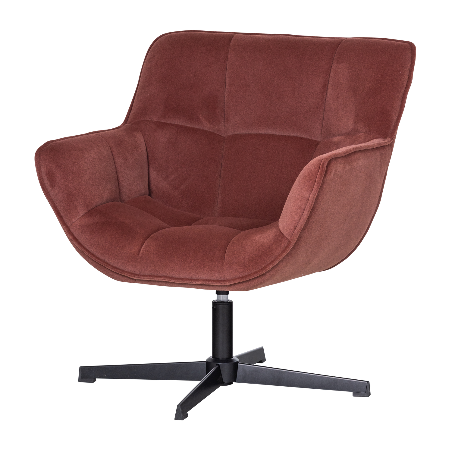 Wibo Draaifauteuil Mat Velvet Bruinrood [Fsc]