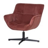 Wibo Draaifauteuil Mat Velvet Bruinrood [Fsc]