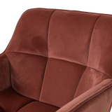 Wibo Draaifauteuil Mat Velvet Bruinrood [Fsc]