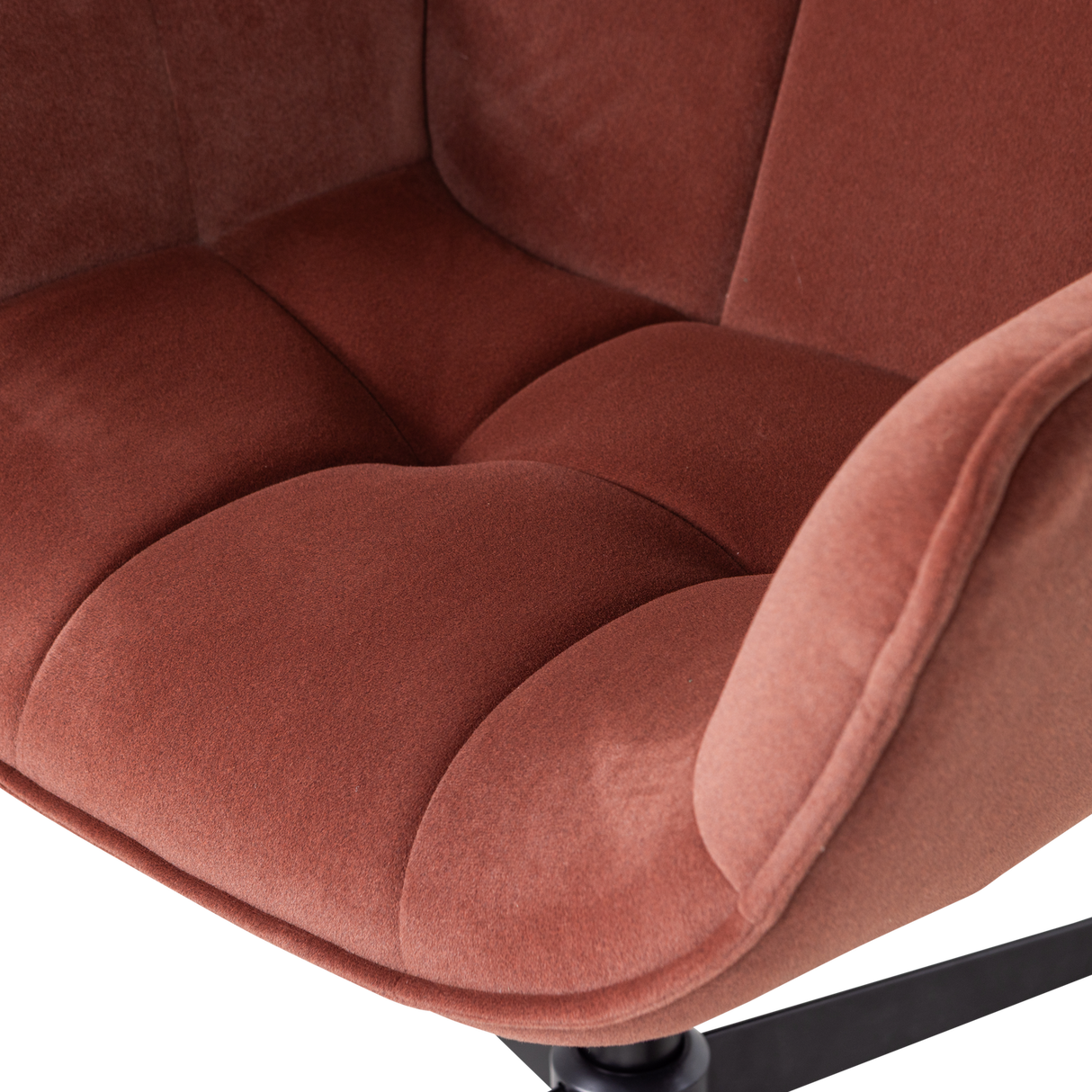 Wibo Draaifauteuil Mat Velvet Bruinrood [Fsc]