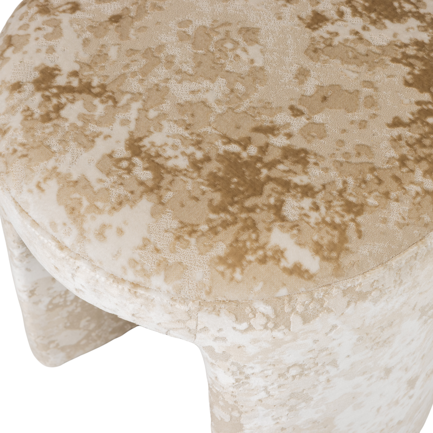 Charlie Gestoffeerde Kruk Structuur Stof Beige [Fsc]