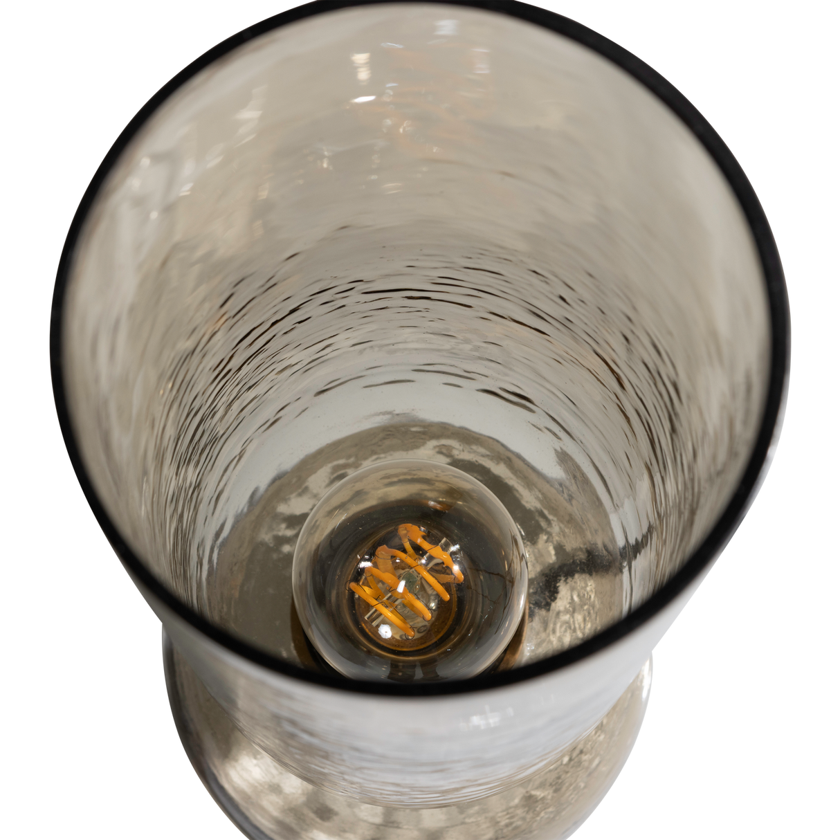 Gigi Tafellamp Gehamerd Glas 38x O15 Cm Naturel