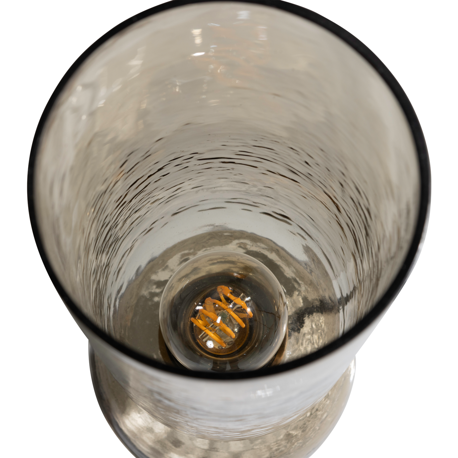 Gigi Tafellamp Gehamerd Glas 38x O15 Cm Naturel