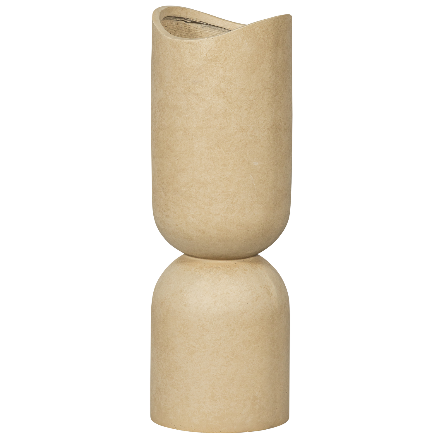 Mosi Vaas/Plantenpot Fiber Clay Beige 75 Xo25 Cm