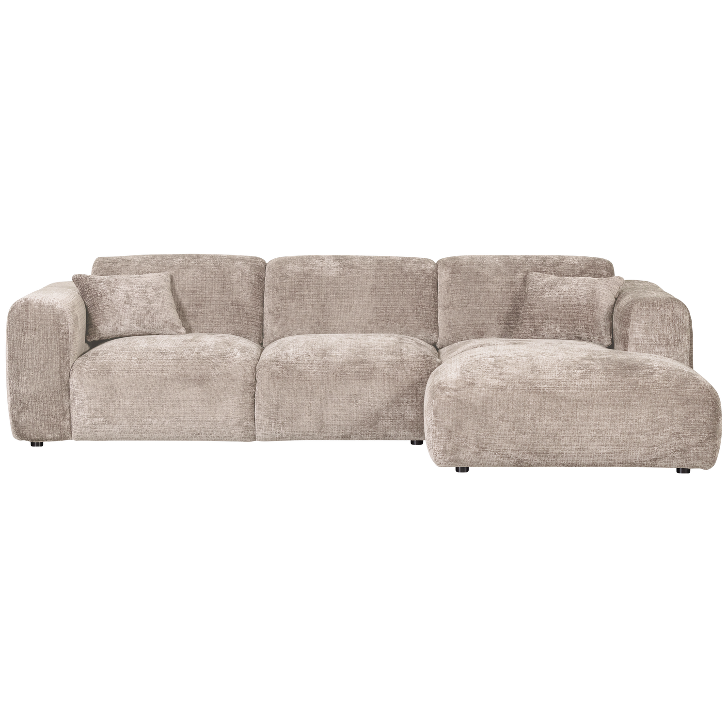 Cloud Chaise Longue Bank Rechts Chenille Naturel
