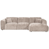Cloud Chaise Longue Bank Rechts Chenille Naturel