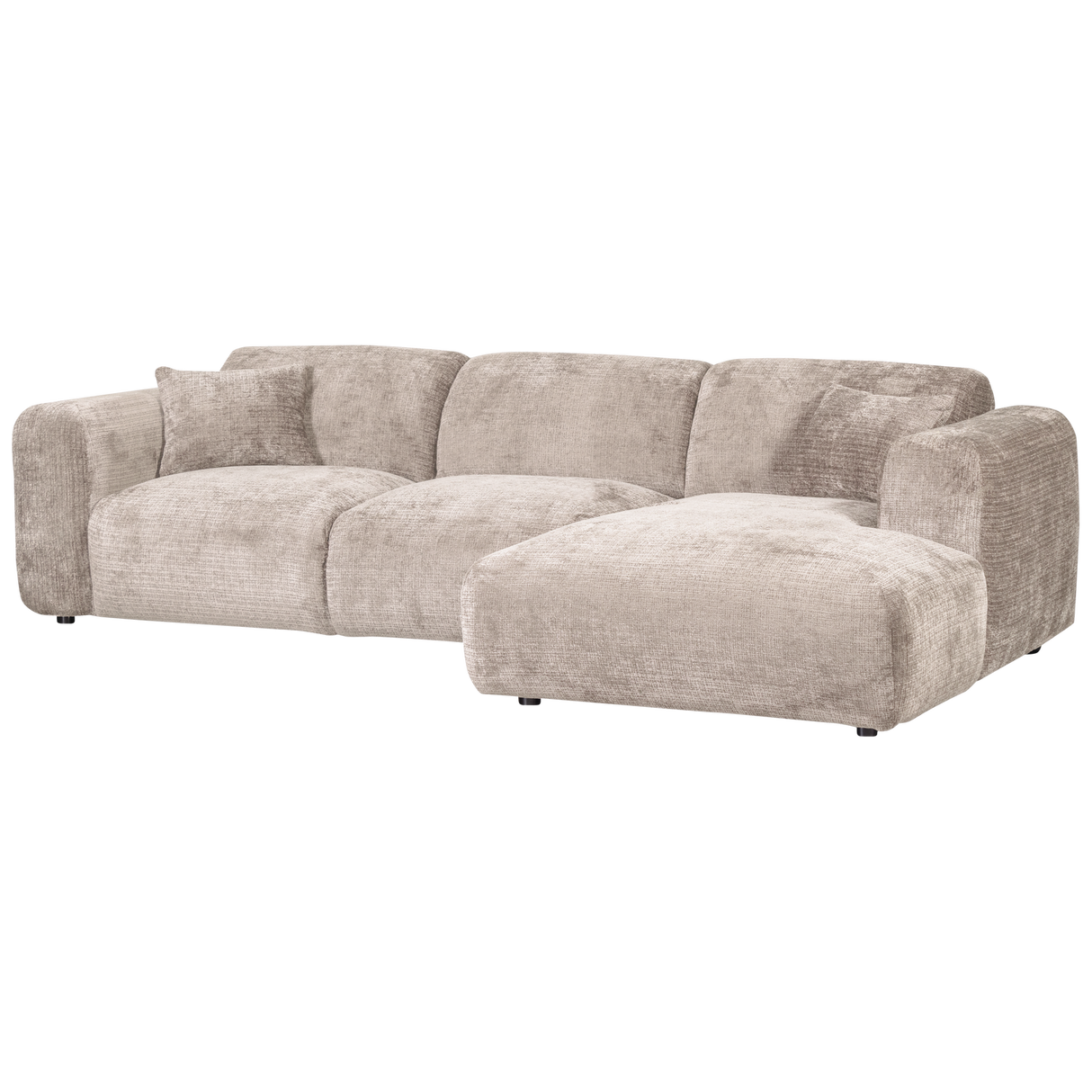Cloud Chaise Longue Bank Rechts Chenille Naturel
