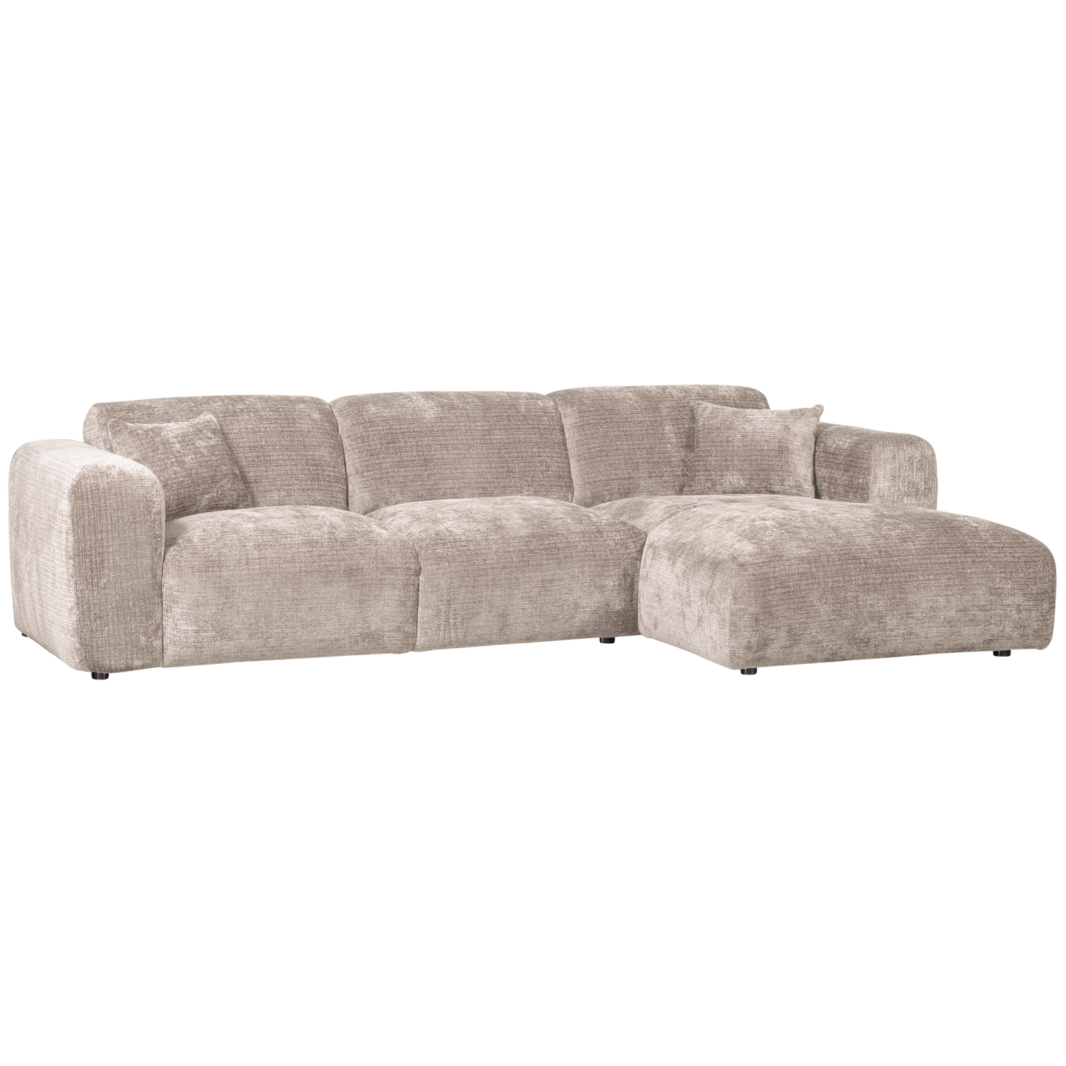 Cloud Chaise Longue Bank Rechts Chenille Naturel