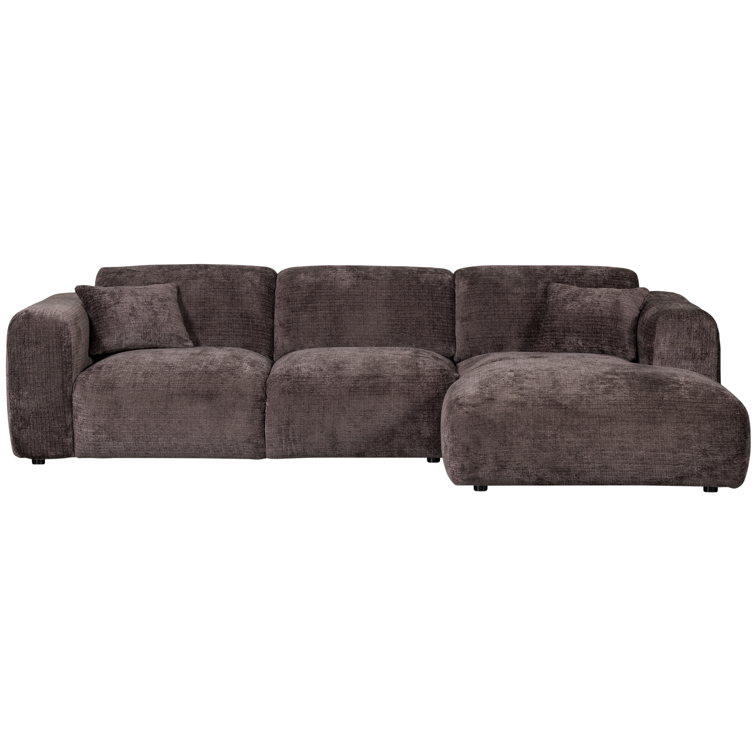 Cloud Chaise Longue Bank Rechts Chenille Warm Bruin