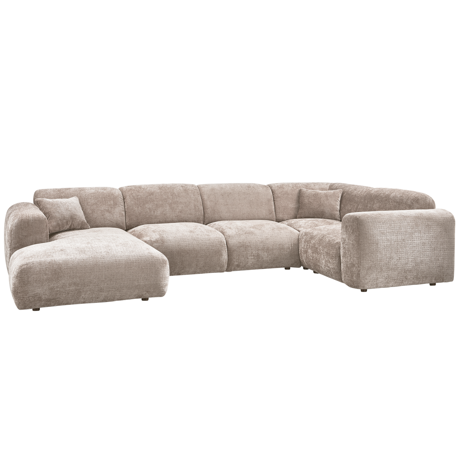 Cloud Hoekbank Rechts Geweven Chenille Naturel