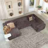 Cloud Hoekbank Rechts Geweven Chenille Warm Bruin