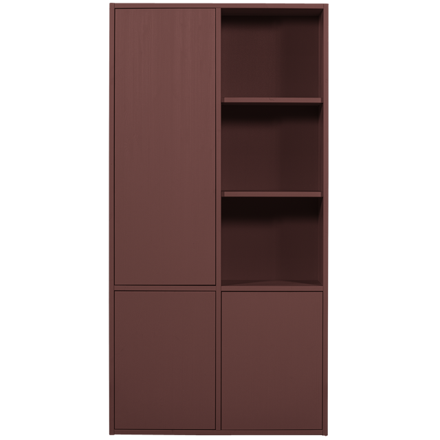 Merel Opbergkast Grenen Bordeauxrood [Fsc]