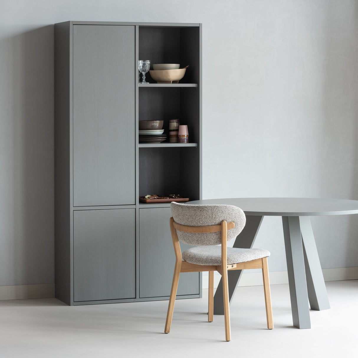 Rhonda Eettafel O129 Cm Eiken Warmgrijs [Fsc]