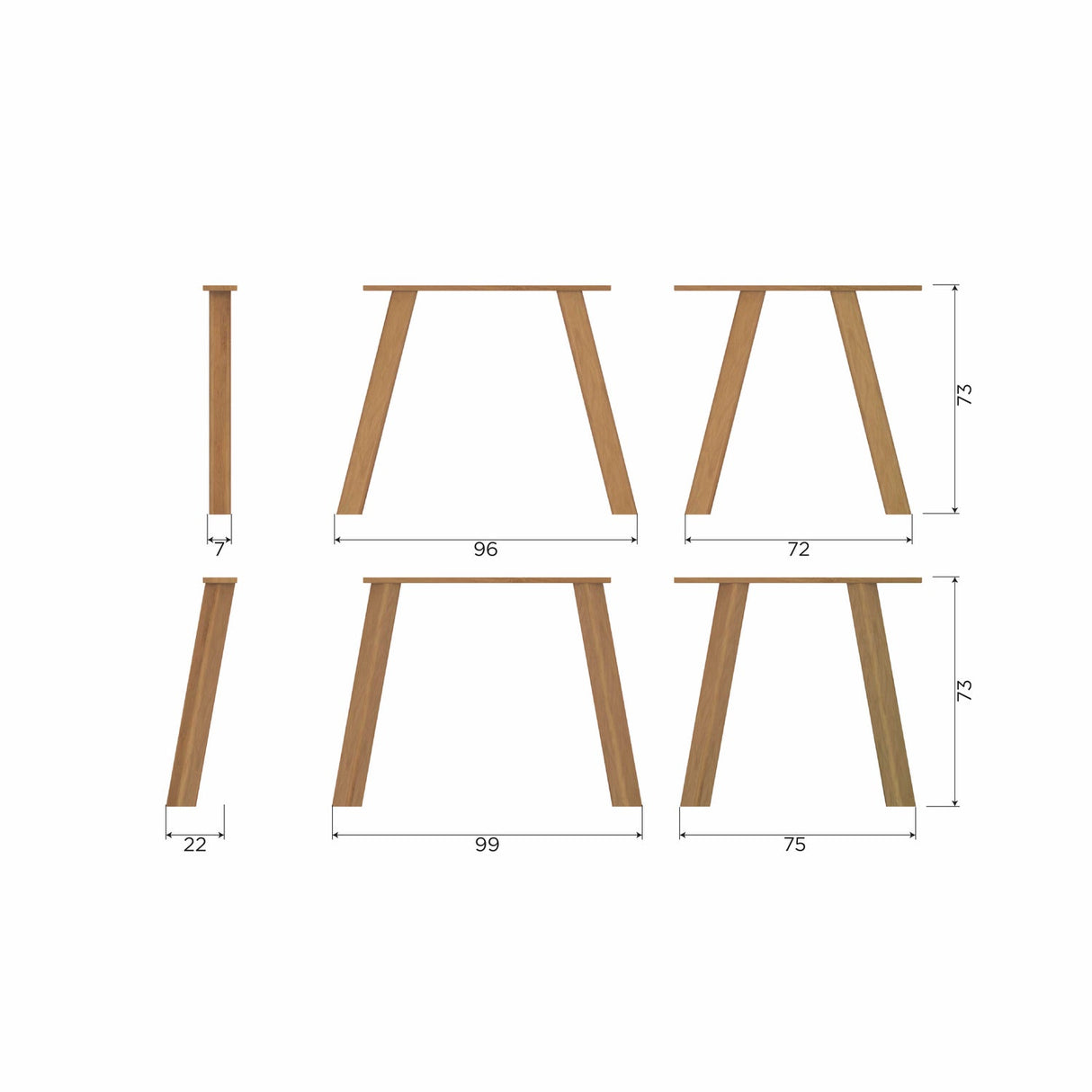 Tablo Eettafel Deens Ovaal Dl 220 X100 Cm Transparant [Fsc]
