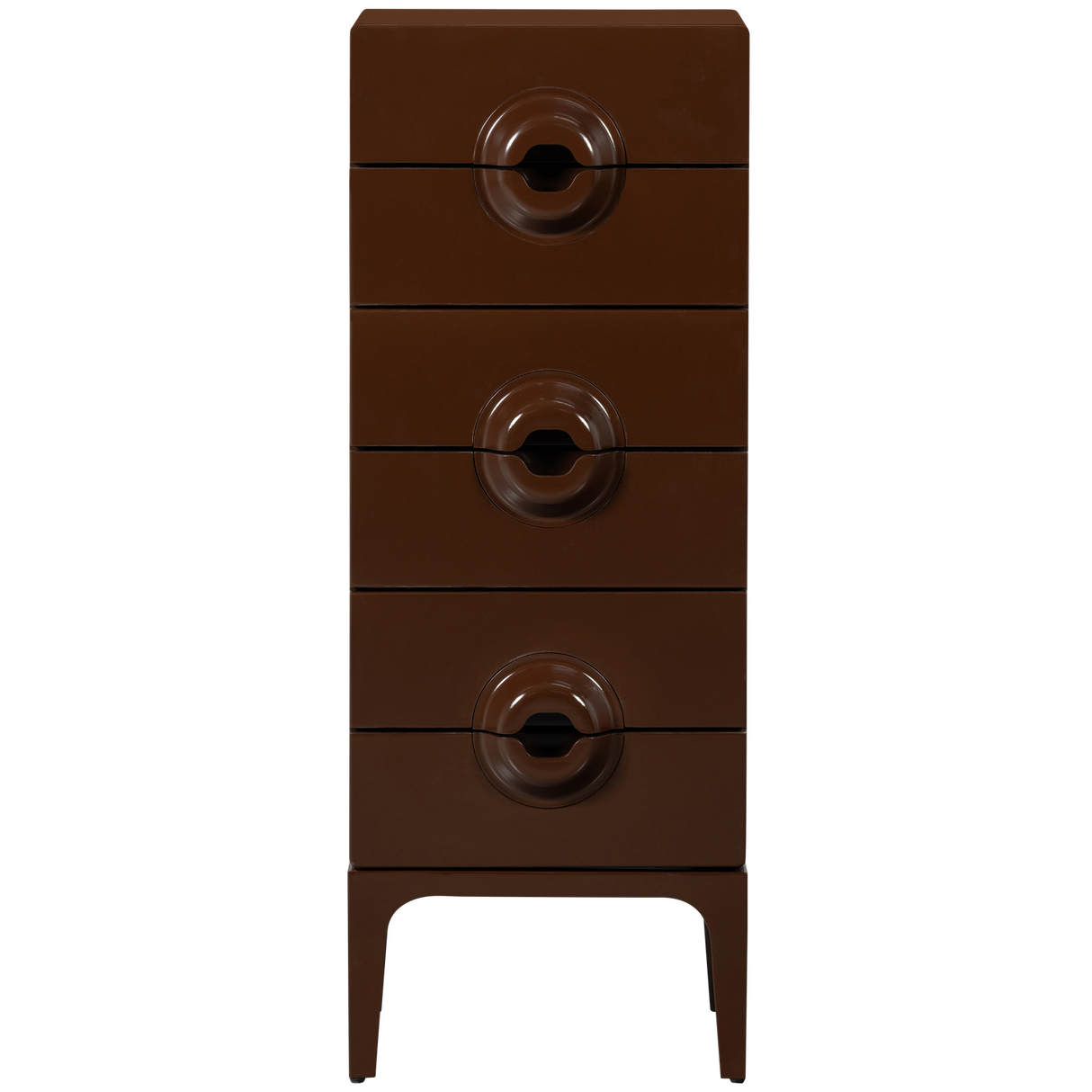 Merge Ladekast 6 Lades Hout Bruin/Rood