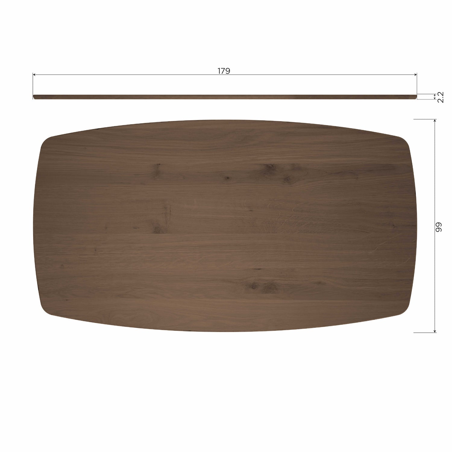 Tablo Eettafel Deens Ovaal Dl 180 X100 Cm Cashmere Brown [Fsc]