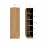 Zuma Hoge Kast 67 Cm Eiken Fineer Transparant [Fsc]