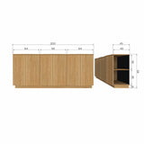Zuma Dressoir 200 Cm Eiken Fineer Transparant [Fsc]