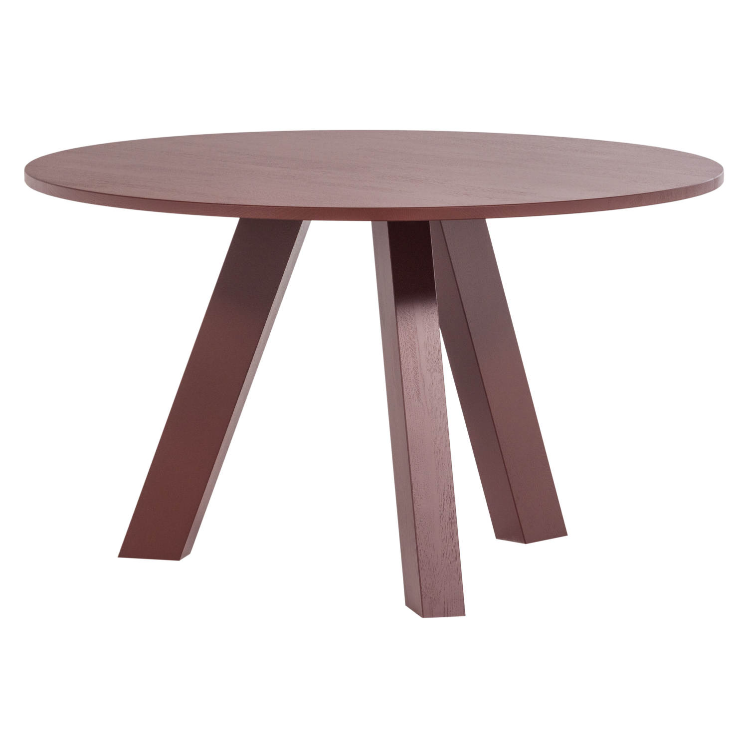 Rhonda Eettafel O129 Cm Eiken Bordeauxrood [Fsc]