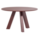 Rhonda Eettafel O129 Cm Eiken Bordeauxrood [Fsc]
