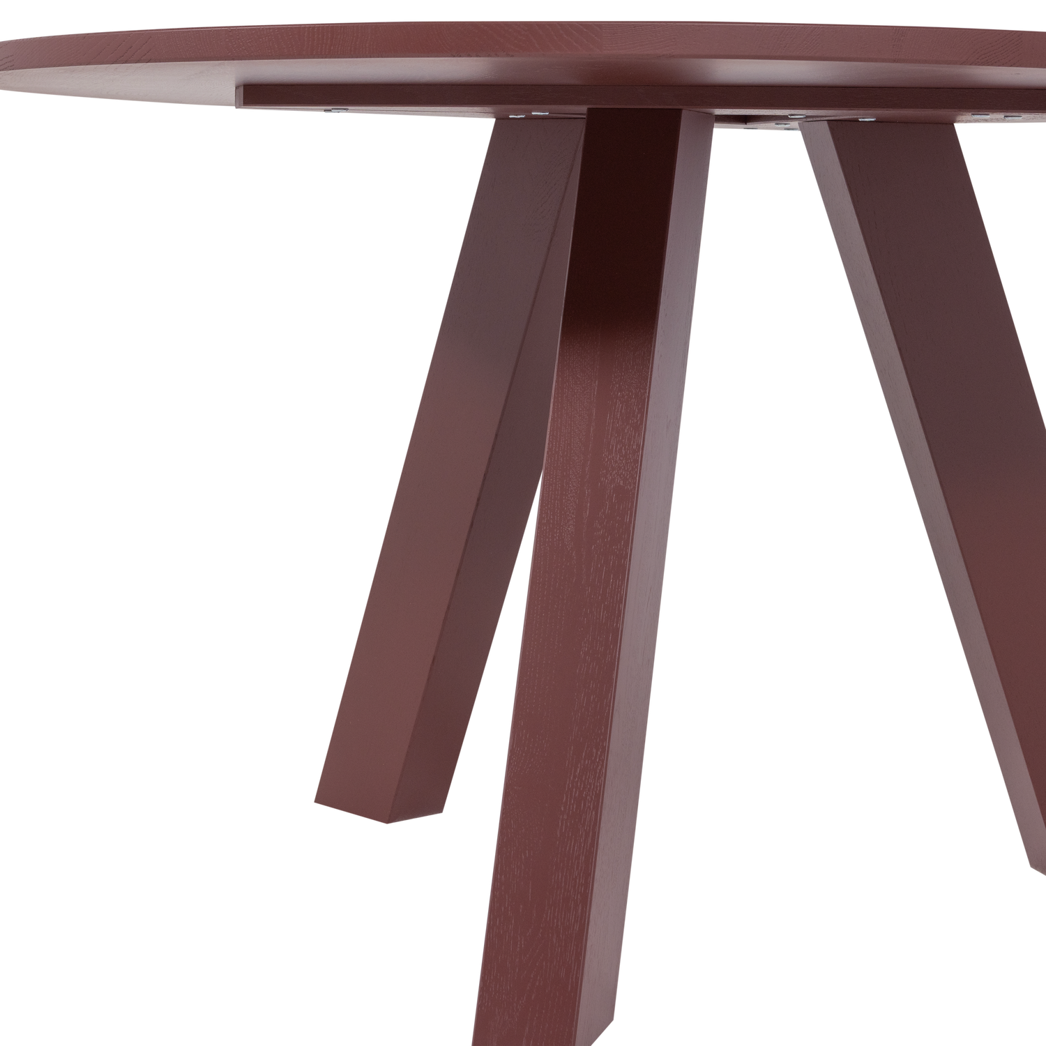 Rhonda Eettafel O129 Cm Eiken Bordeauxrood [Fsc]