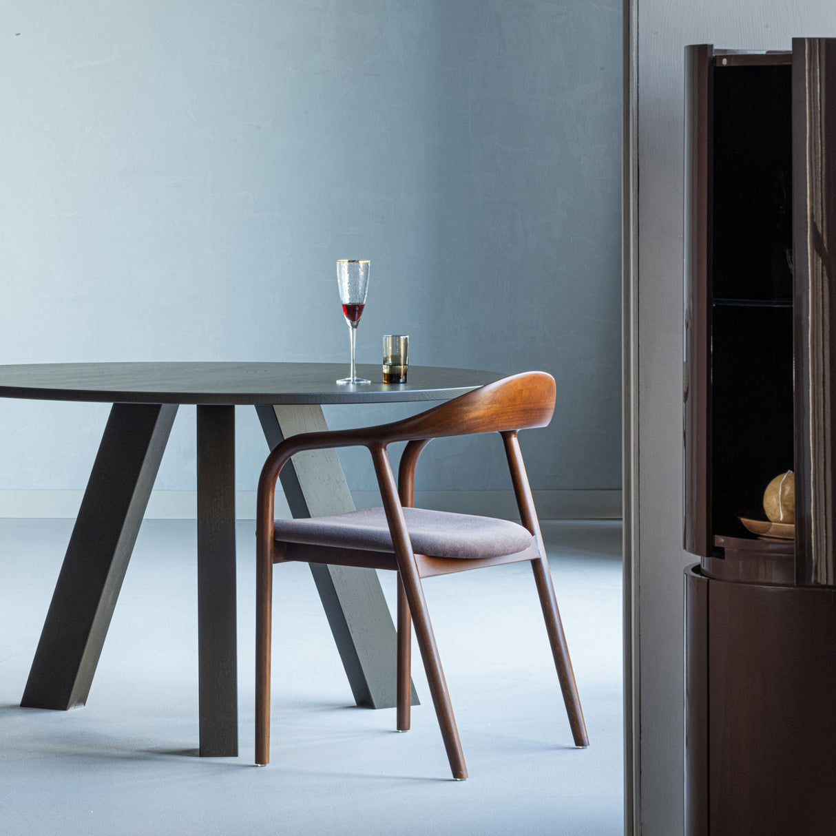 Bran Eetkamerstoel Beukenhout Velvet Bruin [Fsc]