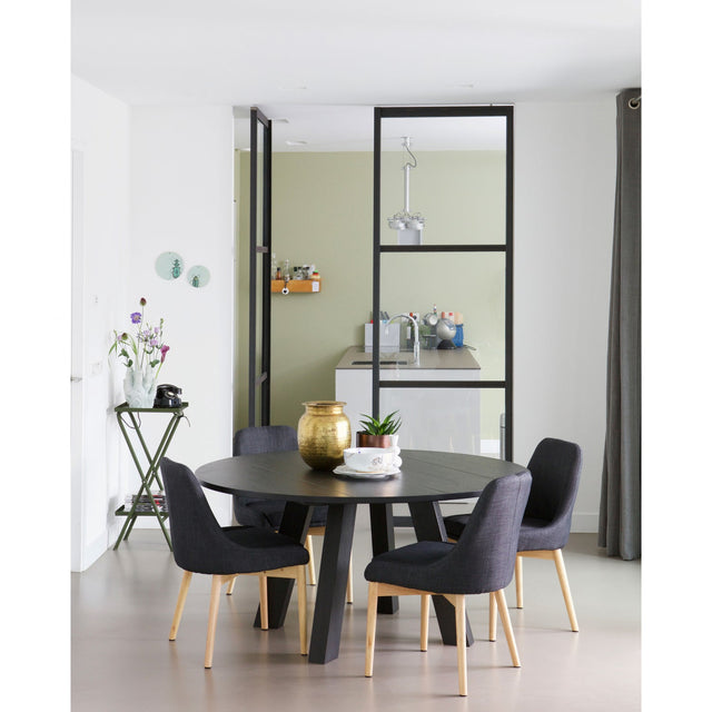 Rhonda Xl Eettafel O150 Cm Eiken Blacknight [Fsc] van WOOOD – Luxe comfort op maat van PureWonen. Vraag naar de beste prijs.