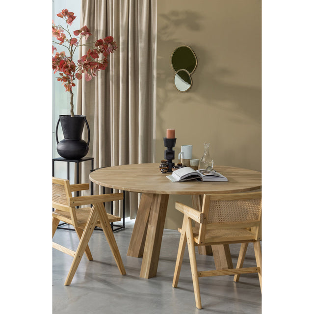 Rhonda Xl Eettafel O150 Cm Eiken Naturel [Fsc] van WOOOD – Luxe comfort op maat van PureWonen. Vraag naar de beste prijs.