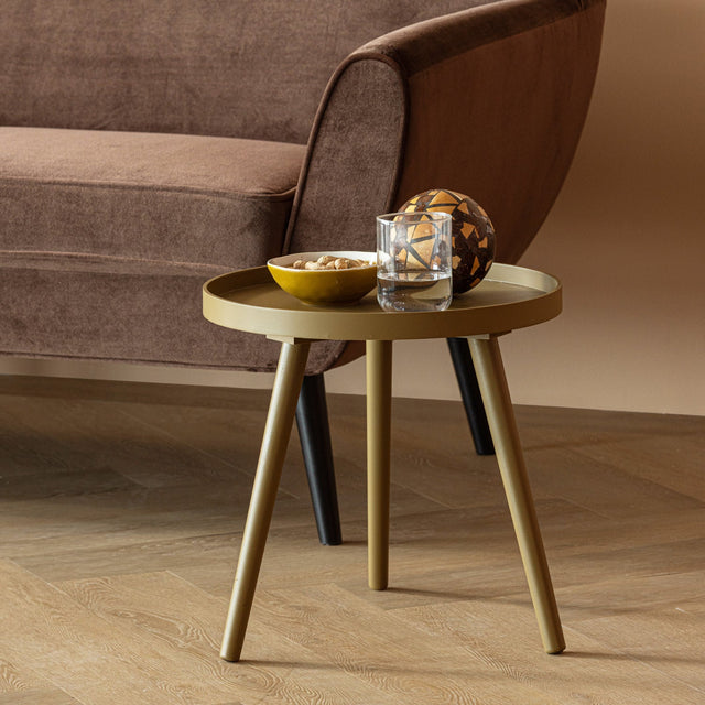 Sasha Bijzettafel O41 Cm Hout Honinggeel [Fsc]