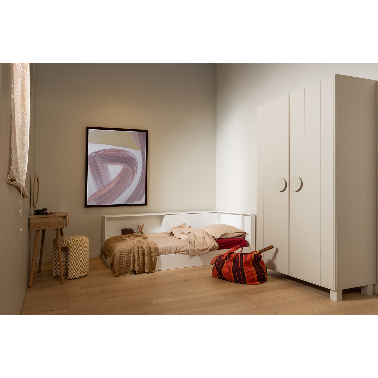 Carter Hoekbed Links/Rechts Grenen Wit [Fsc]