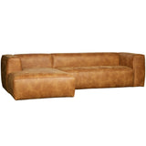 Bean Hoekbank Links Cognac van WOOOD – Luxe comfort op maat van PureWonen. Vraag naar de beste prijs.