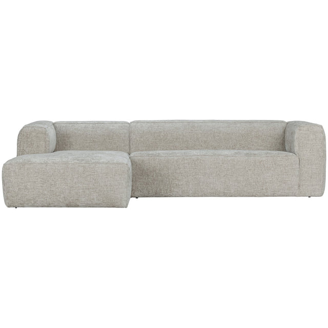 Bean Hoekbank Links Grove Melange Stof Naturel van WOOOD – Luxe comfort op maat van PureWonen. Vraag naar de beste prijs.