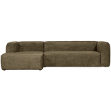 Bean Hoekbank Links Structure Velvet Moss van WOOOD – Luxe comfort op maat van PureWonen. Vraag naar de beste prijs.