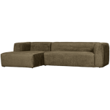 Bean Hoekbank Links Structure Velvet Moss van WOOOD – Luxe comfort op maat van PureWonen. Vraag naar de beste prijs.