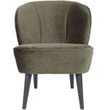 Sara Fauteuil Fluweel Warm Groen van WOOOD – Luxe comfort op maat van PureWonen. Vraag naar de beste prijs.
